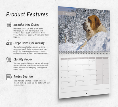 Saint Bernard Calendar 2027