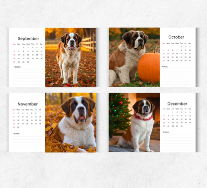 Saint Bernard Desk Calendar 2026-2027