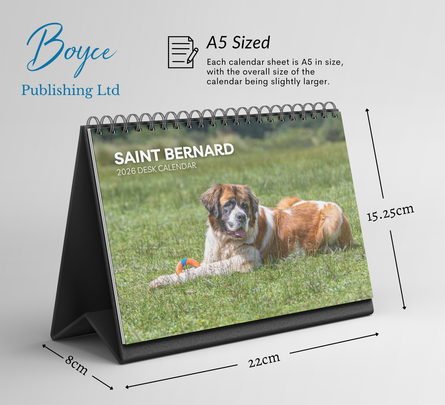 Saint Bernard Desk Calendar 2026-2027