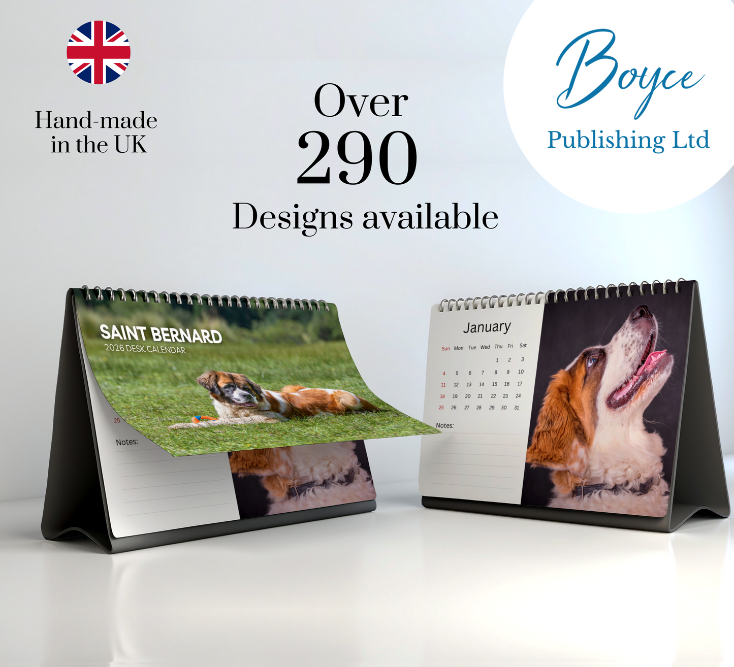 Saint Bernard Desk Calendar 2026-2027