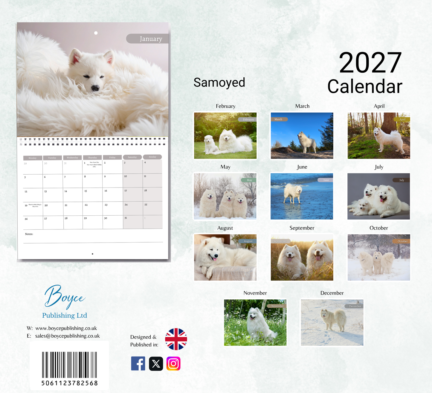 Samoyed Calendar 2027
