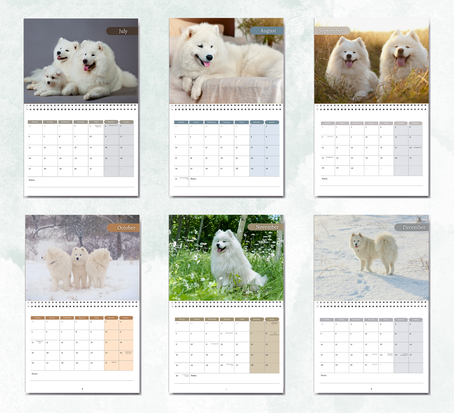 Samoyed Calendar 2027