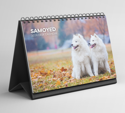 Samoyed Desk Calendar 2026-2027