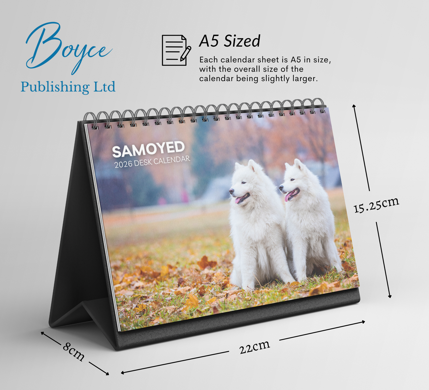 Samoyed Desk Calendar 2026-2027