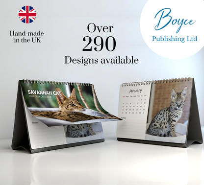 Savannah Cat Desk Calendar 2027-2028