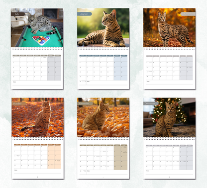 Savannah Cat Calendar 2026