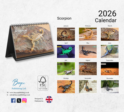Scorpion Desk Calendar 2026-2027