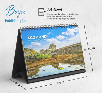 Scotland Desk Calendar 2027-2028