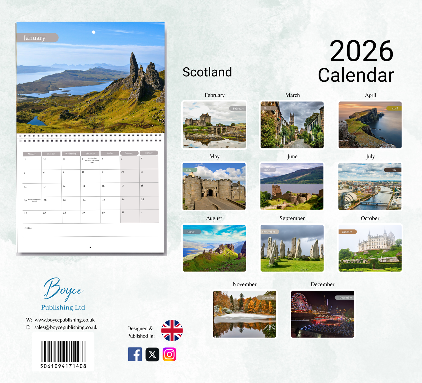 Scotland Calendar 2026