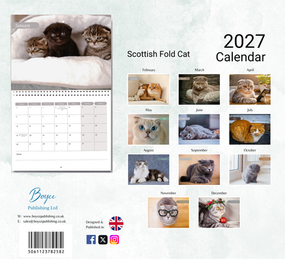 Scottish Fold Calendar 2027