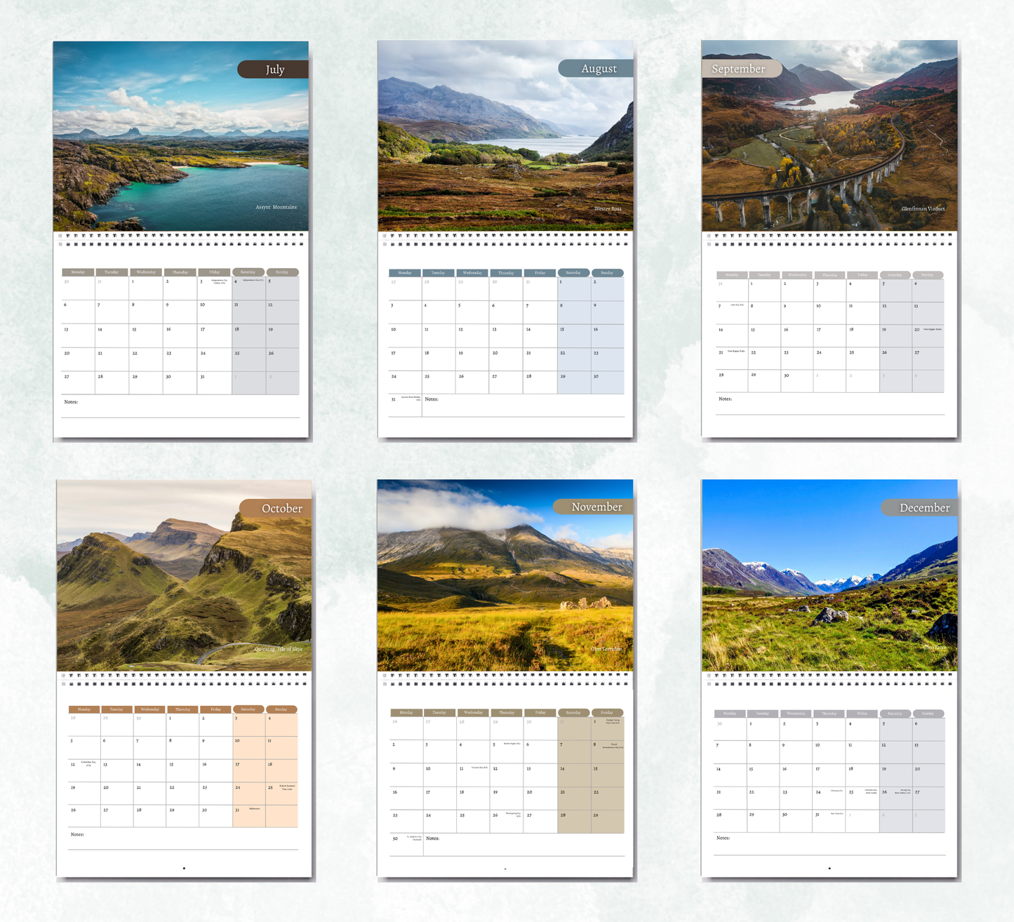 Scottish Highlands Calendar 2027