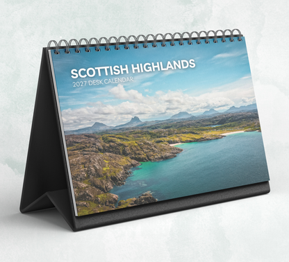 Scottish Highlands Desk Calendar 2027-2028