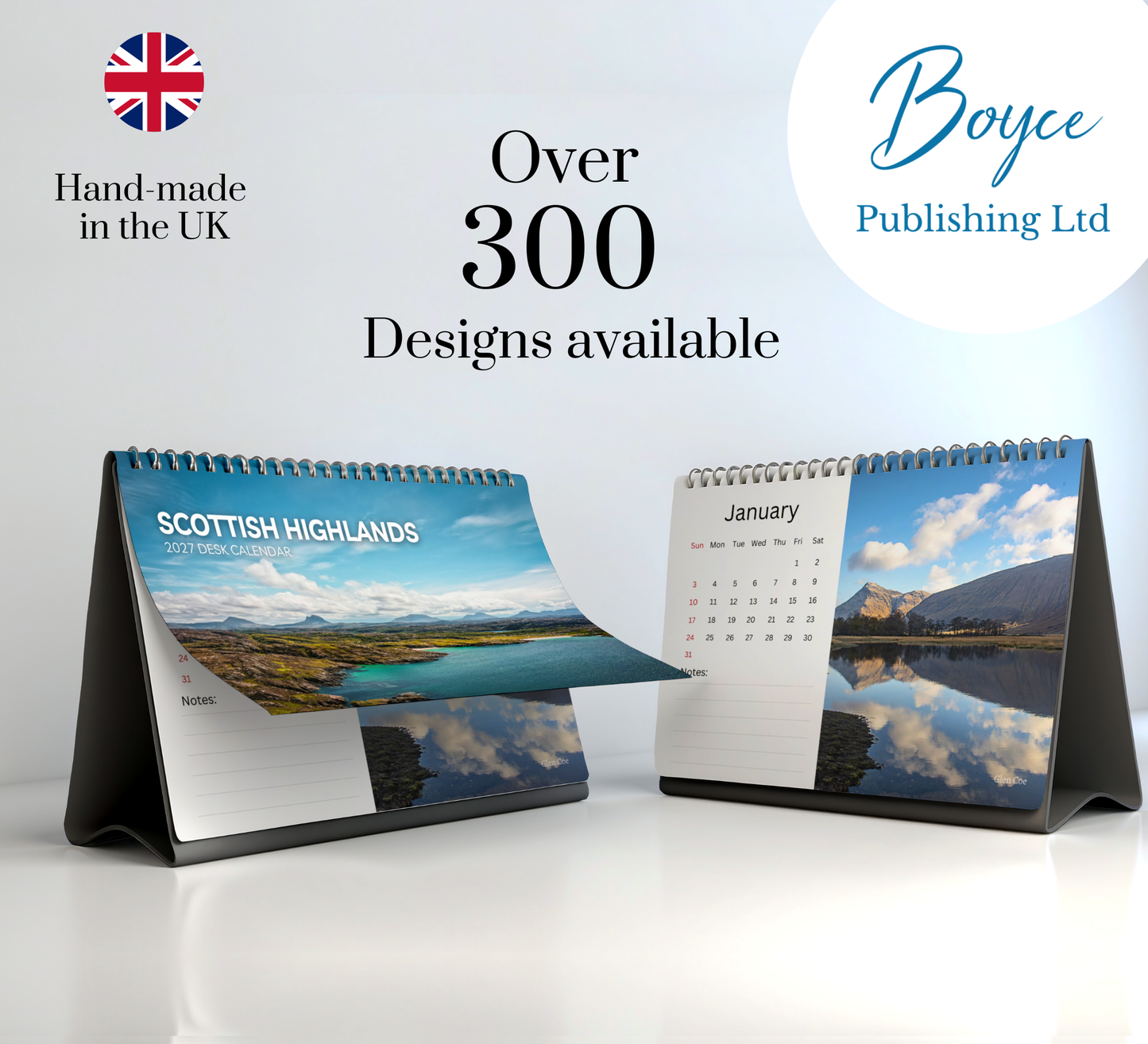 Scottish Highlands Desk Calendar 2027-2028