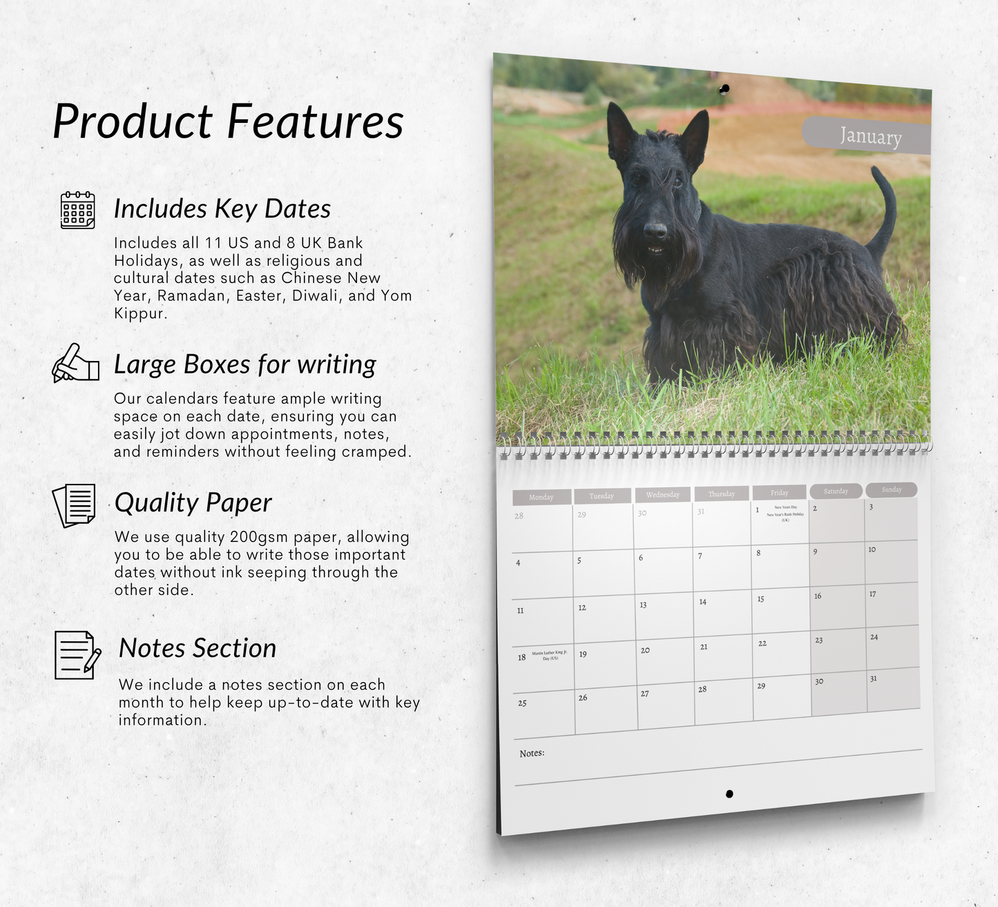 Scottish Terrier Calendar 2027