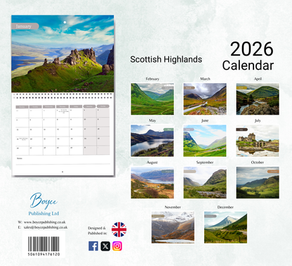 Scottish Highlands Calendar 2026