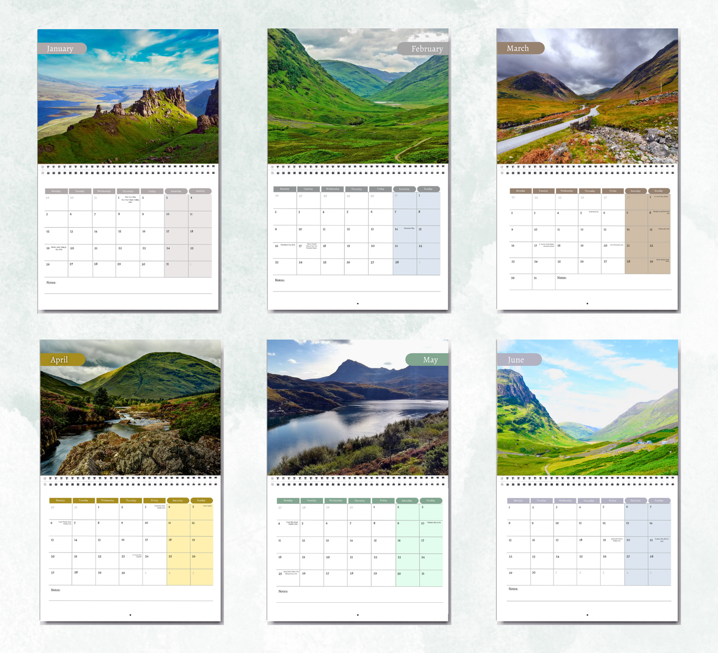 Scottish Highlands Calendar 2026