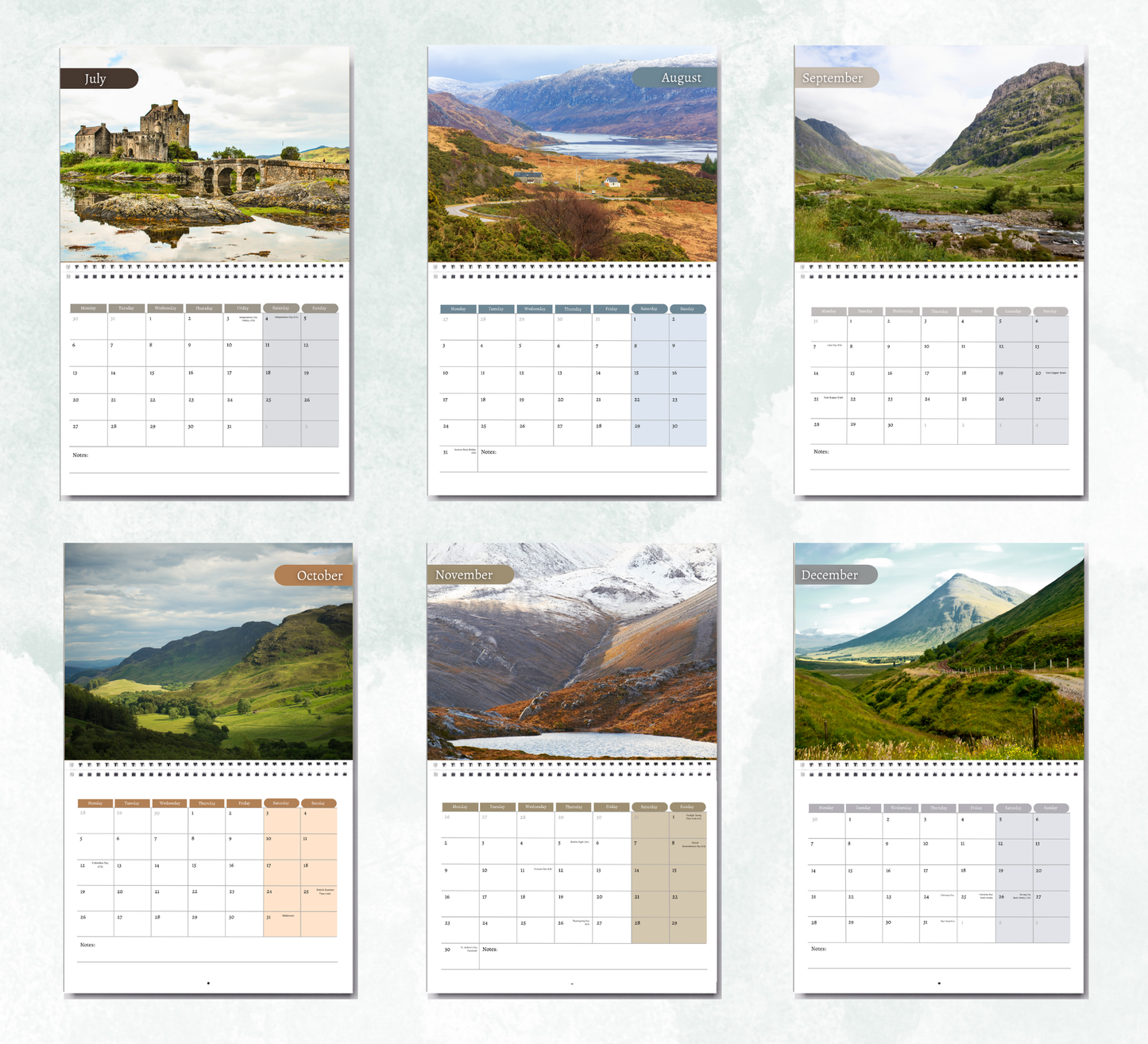 Scottish Highlands Calendar 2026