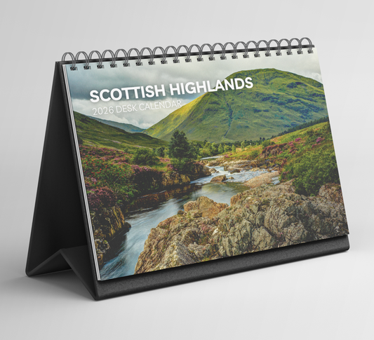 Scottish Highlands Desk Calendar 2026-2027