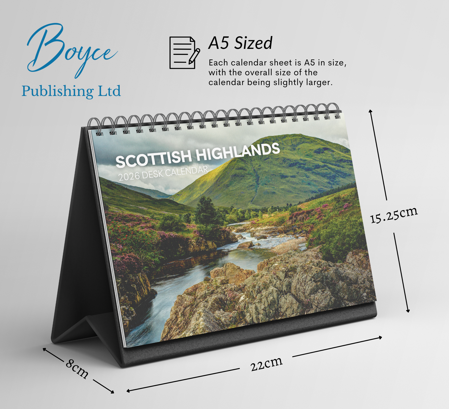 Scottish Highlands Desk Calendar 2026-2027