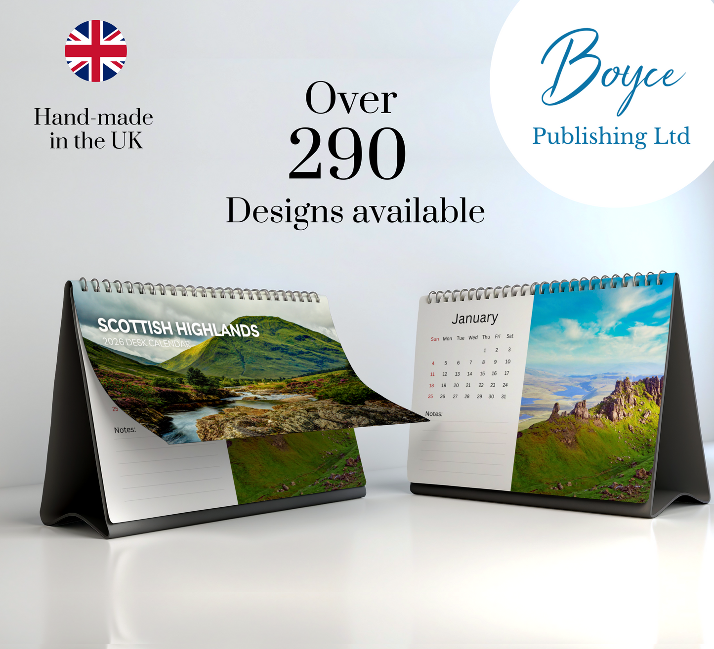 Scottish Highlands Desk Calendar 2026-2027