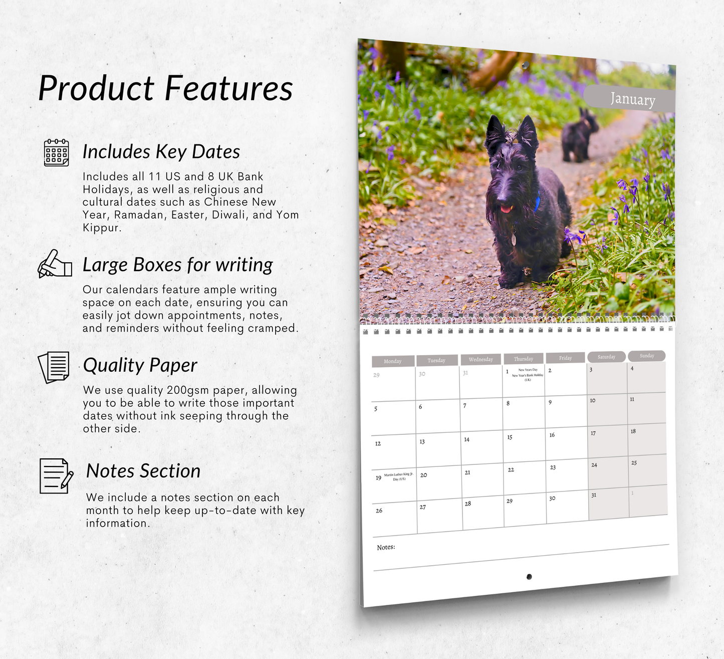 Scottish Terrier Calendar 2026