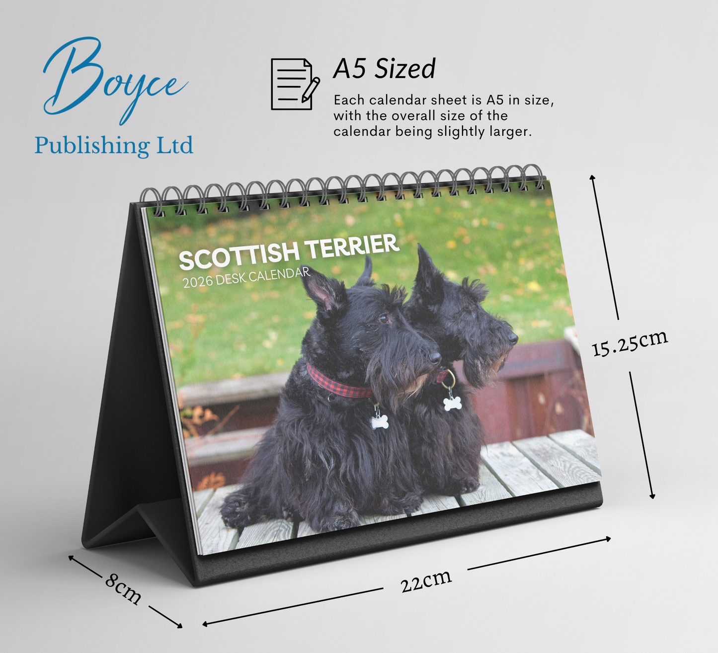 Scottish Terrier Desk Calendar 2026-2027