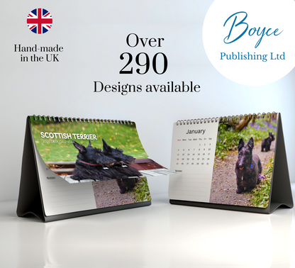 Scottish Terrier Desk Calendar 2026-2027
