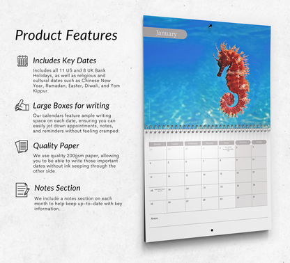 Seahorse Calendar 2027