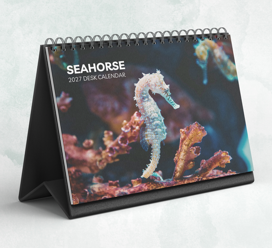 Seahorse Desk Calendar 2027-2028