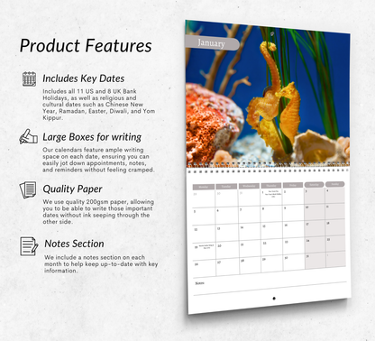 Seahorse Calendar 2026