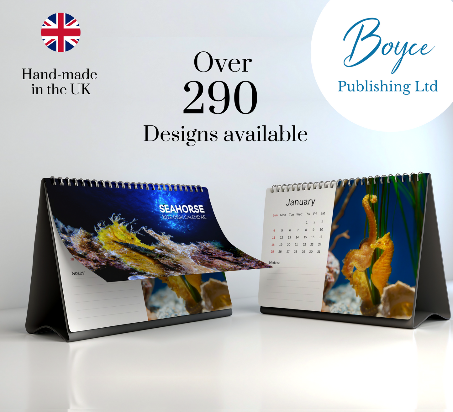Seahorse Desk Calendar 2026-2027