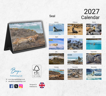Seal Desk Calendar 2027-2028