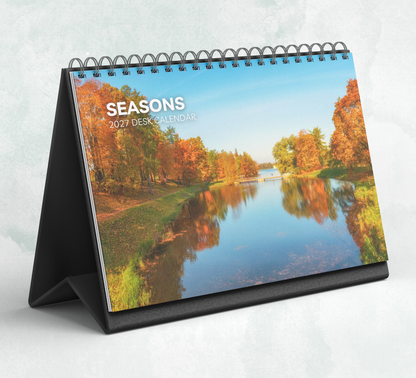 Seasons Desk Calendar 2027-2028