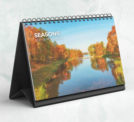 Seasons Desk Calendar 2027-2028