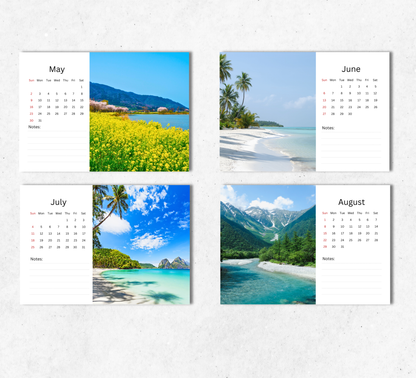 Seasons Desk Calendar 2027-2028