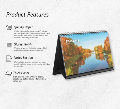 Seasons Desk Calendar 2027-2028