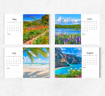 Seasons Desk Calendar 2026-2027