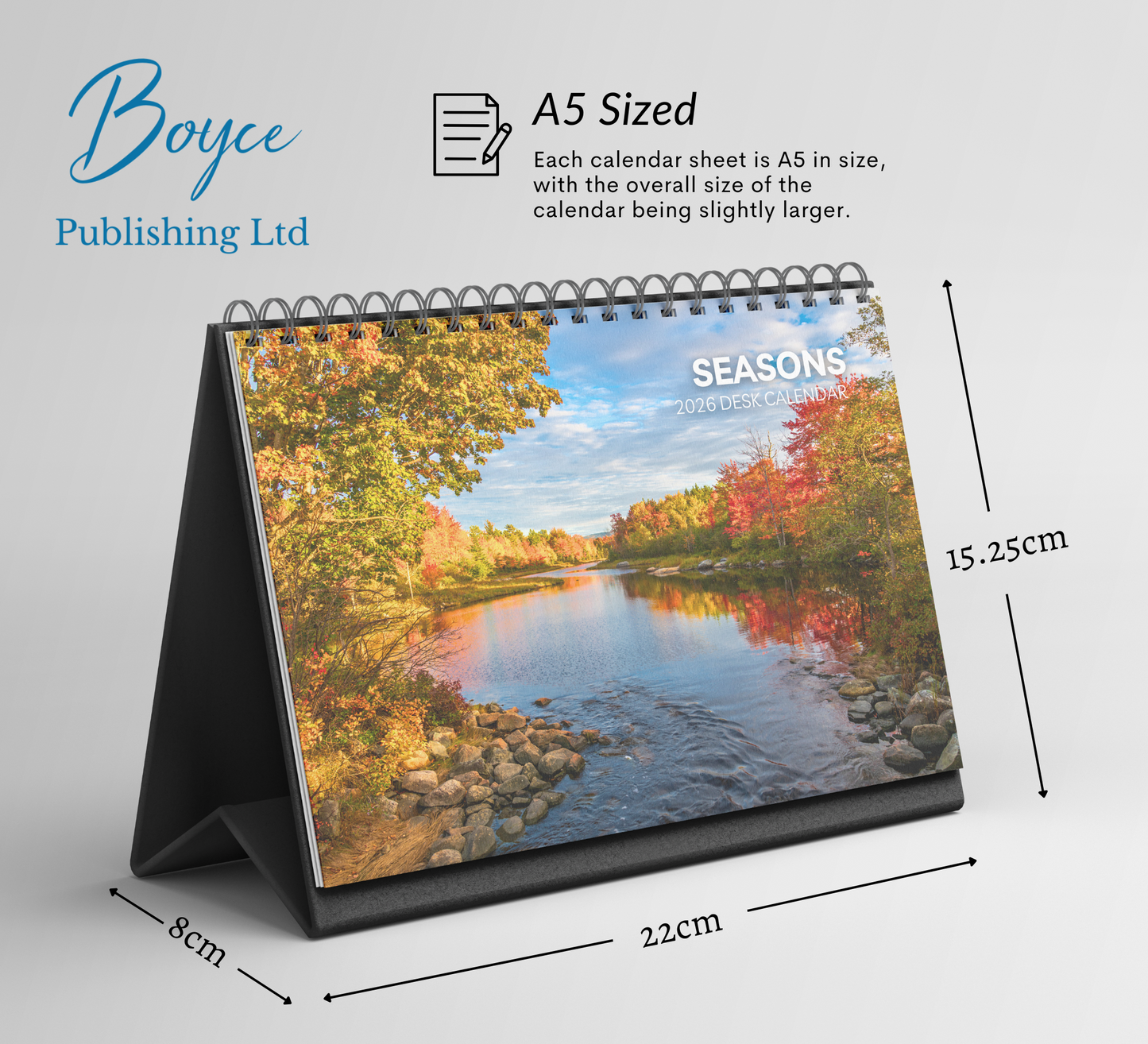 Seasons Desk Calendar 2026-2027