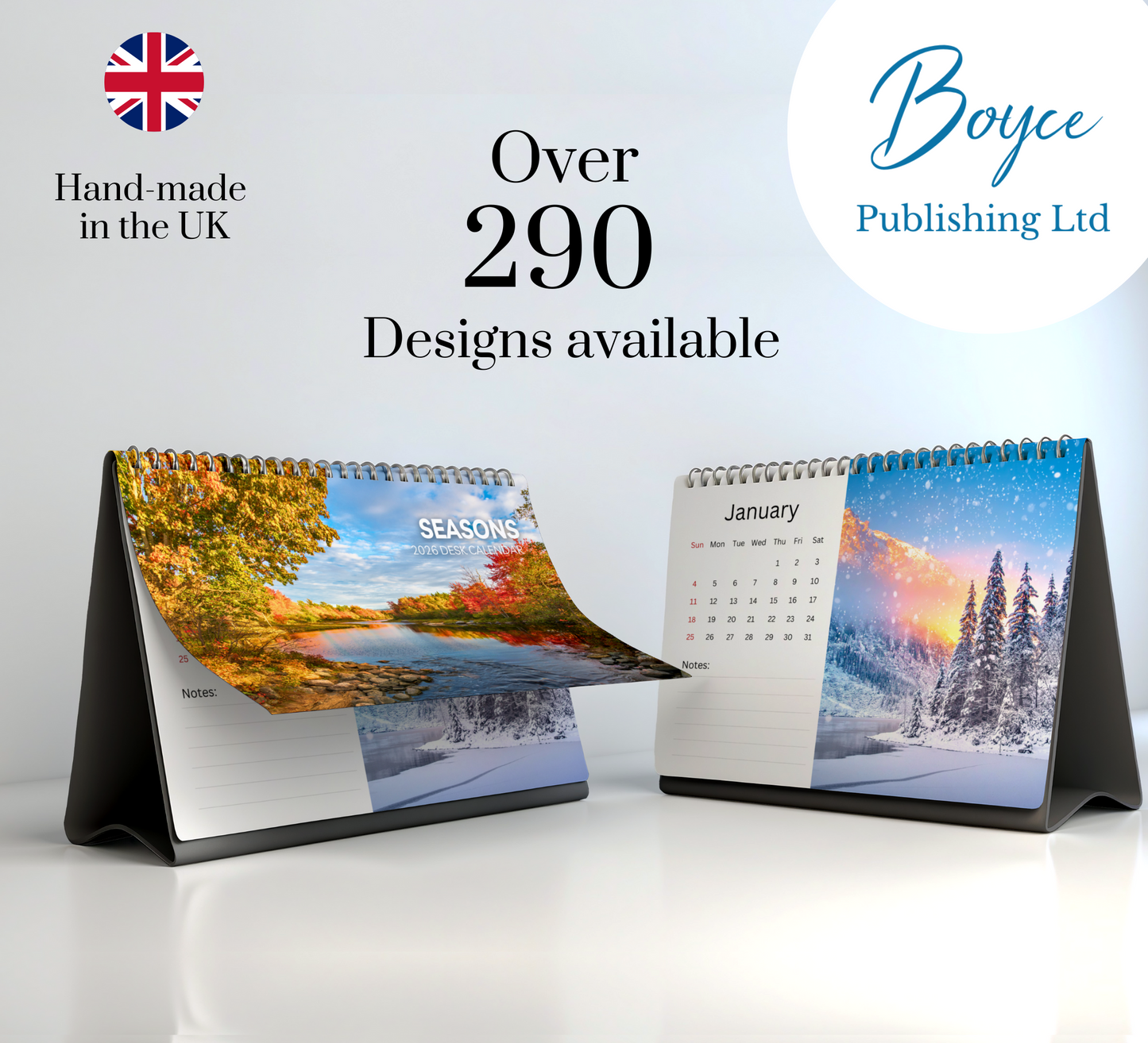 Seasons Desk Calendar 2026-2027