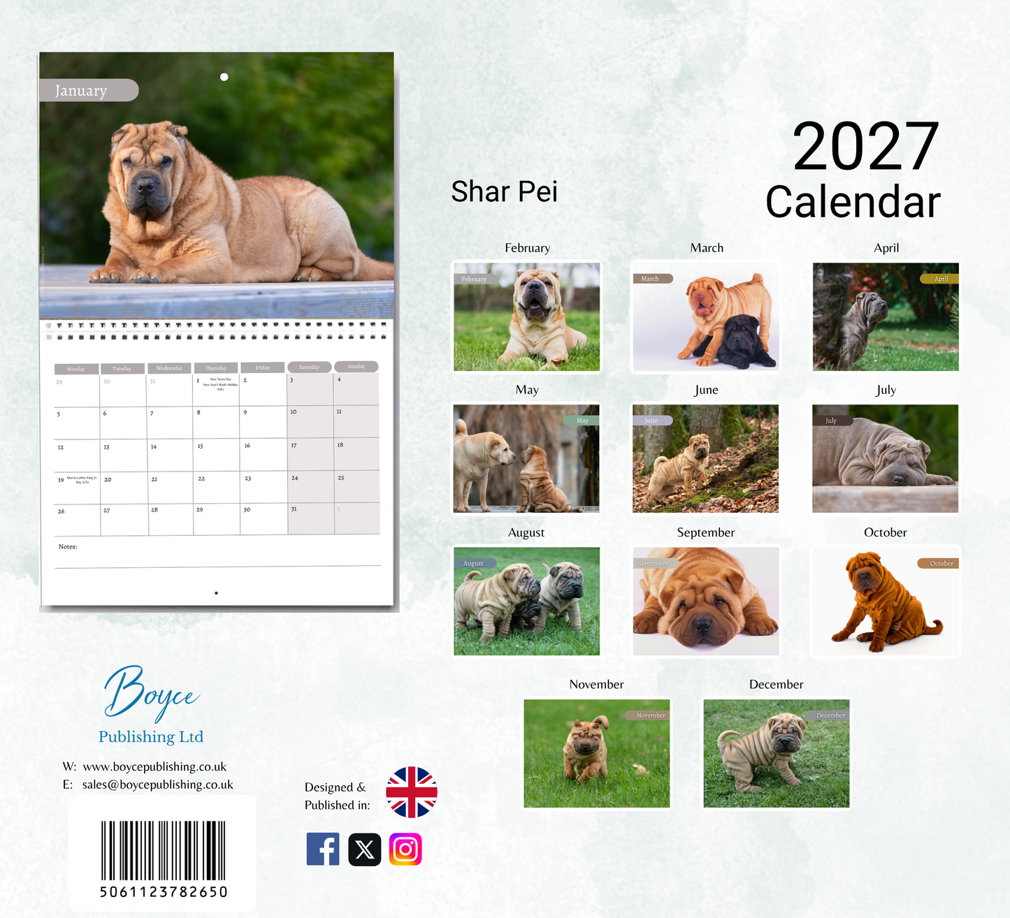 Shar Pei Calendar 2027