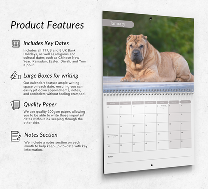 Shar Pei Calendar 2027