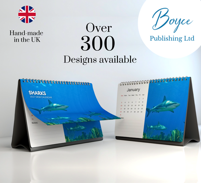 Shark Desk Calendar 2027-2028
