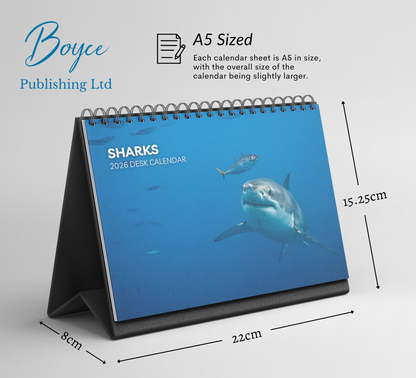 Shark Desk Calendar 2026-2027