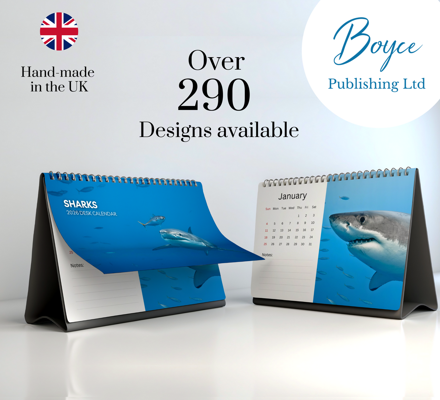 Shark Desk Calendar 2026-2027