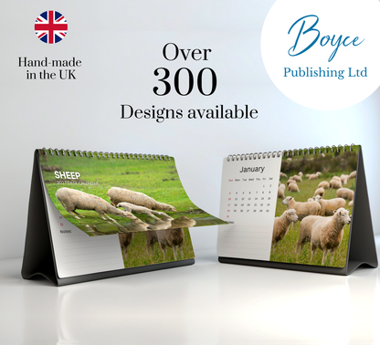 Sheep Desk Calendar 2027-2028