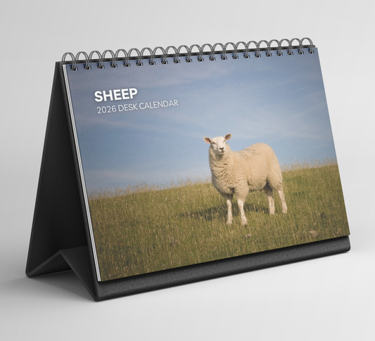 Sheep Desk Calendar 2026-2027