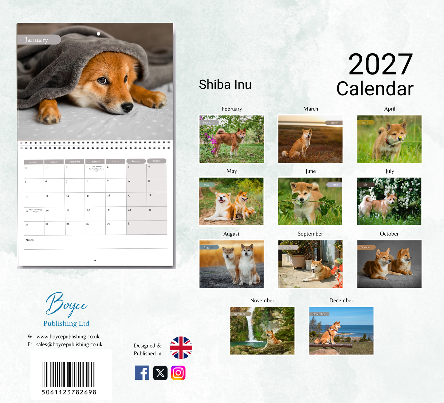 Shiba Inu Calendar 2027