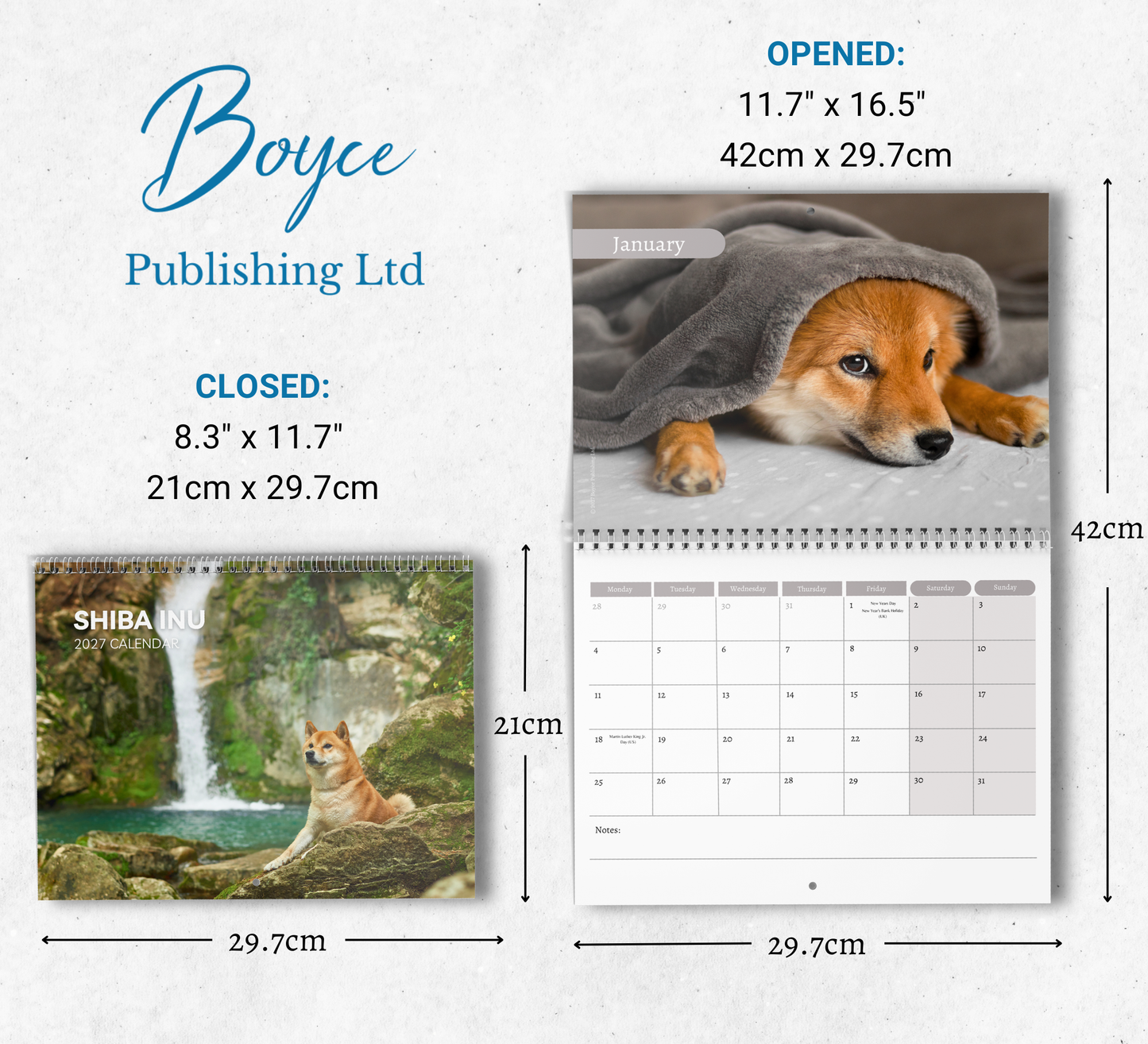 Shiba Inu Calendar 2027