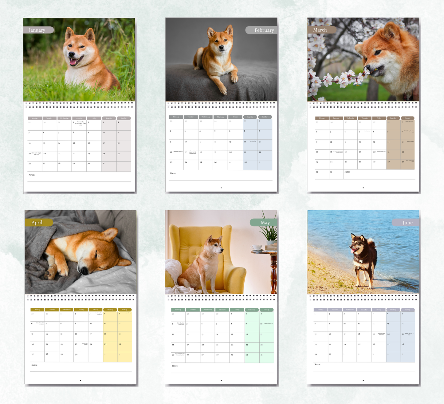 Shiba Inu Calendar 2026
