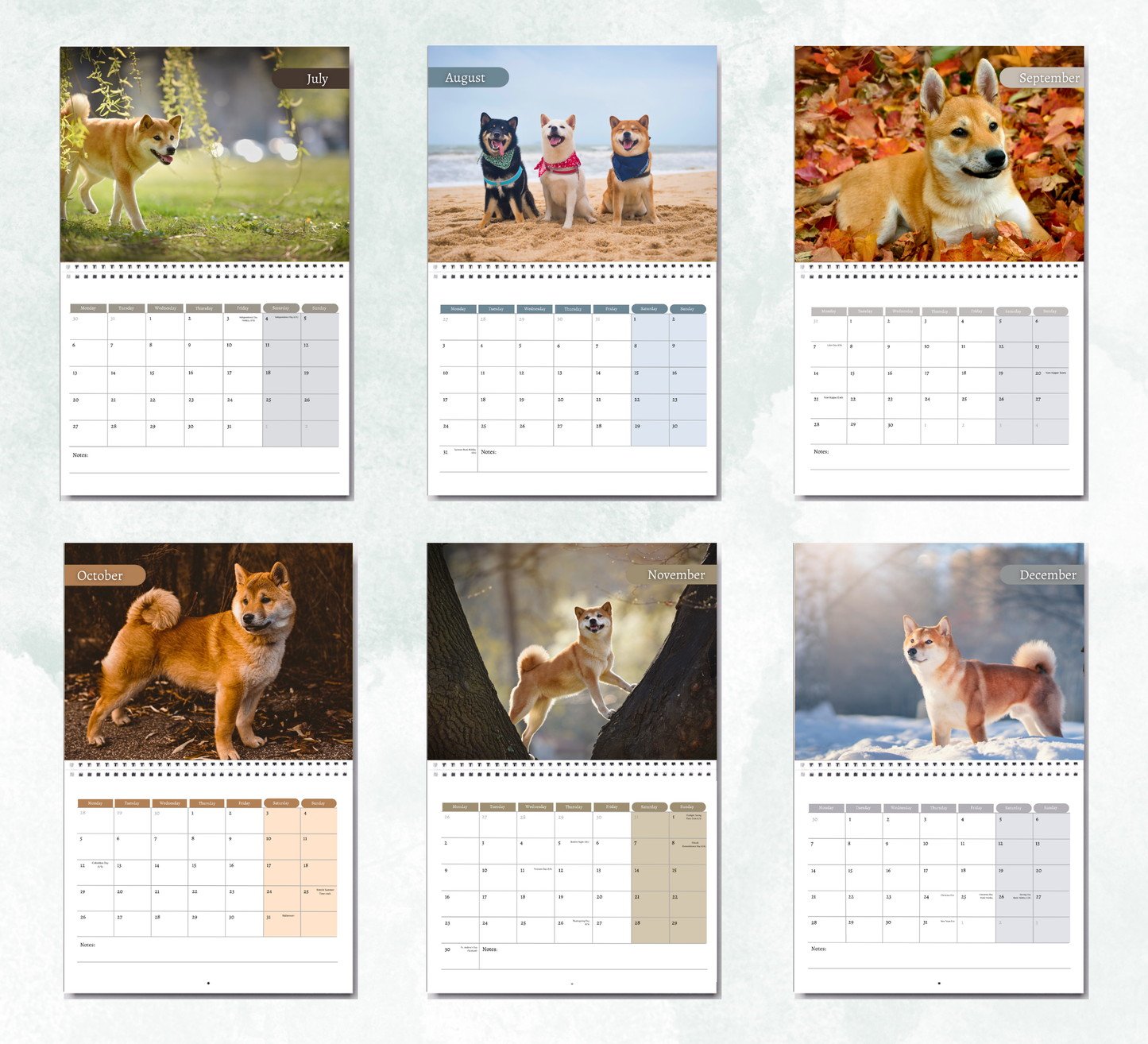 Shiba Inu Calendar 2026